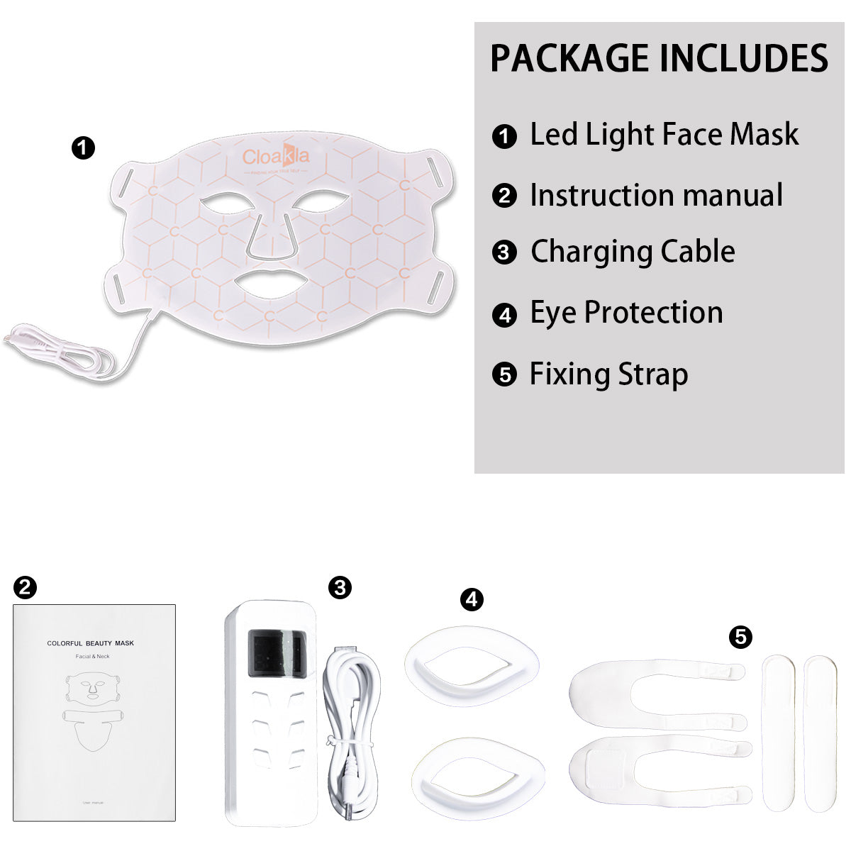 Cloakla K11 LED Red Light Therapy Face Mask